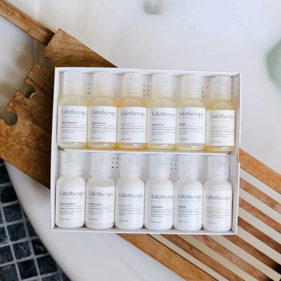 NIB Lifetherapy Discovery Mini Bath & Body Gift Set Travel-Size Luxury Fragrance - Picture 2 of 4